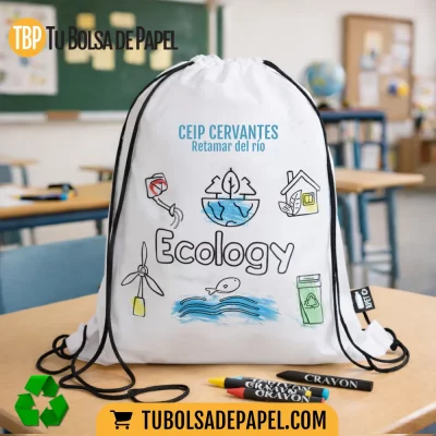 Mochila infantil para colorear reciclada - Reciclaje
