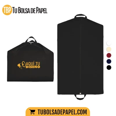 Fundas portatrajes Non Woven dos asa negras - IMPRESAS