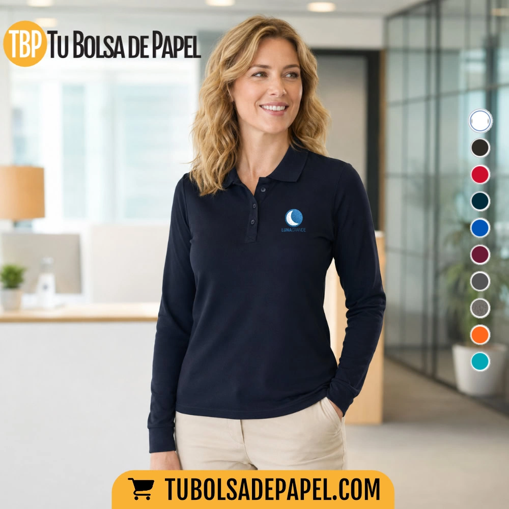 Polo regular Manga Larga Mujer - Personalizado